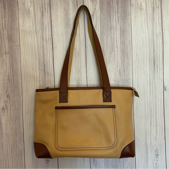 Vintage Handbags - Vintage Artisan Leather Angelo Ecuadorian Handbag Purse Shoulder Bag Tan Brown